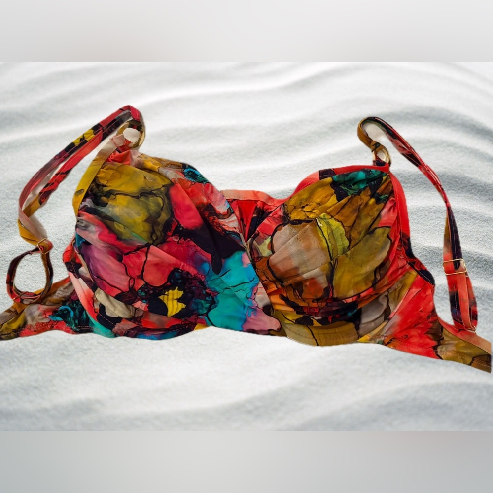 Tara Grinna Vibrant Multicolor Floral Bikini Set - Picture 2 of 5